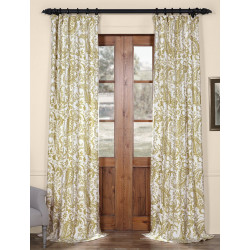 Edina Green Printed Cotton Curtain