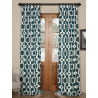 Lyons Blue Printed Cotton Twill Curtain