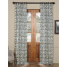 Catalina Blue Printed Cotton Twill Curtain