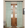 Catalina Aqua Printed Cotton Twill Curtain