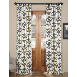 Lumiere Gold Printed Cotton Twill Curtain