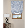 Tea Time China Blue Blackout Tie-Up Window Shade