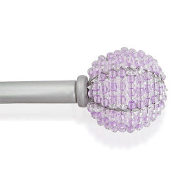 Kids' Purple Beaded Curtain Rod