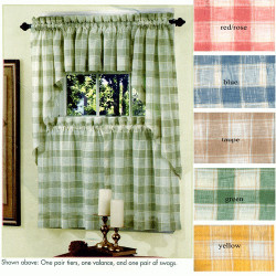 Country Plaid Window Curtain