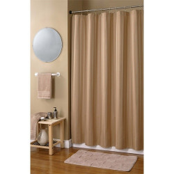 Damask Stripe Fabric Shower Curtain