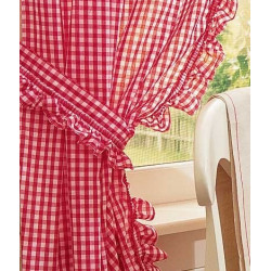 Gingham Ruffled Curtains