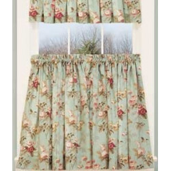 Laura's Garden Floral Tier Curtains