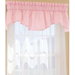 Antique Satin Lined Scalloped Valance