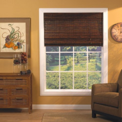 Mahogany Kona Bamboo Roman Shade