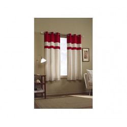 Nantucket Pieced Cotton Curtain Panel with Grommet Top
