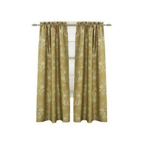 dupioni-silk-floral-rod-pocket-panel