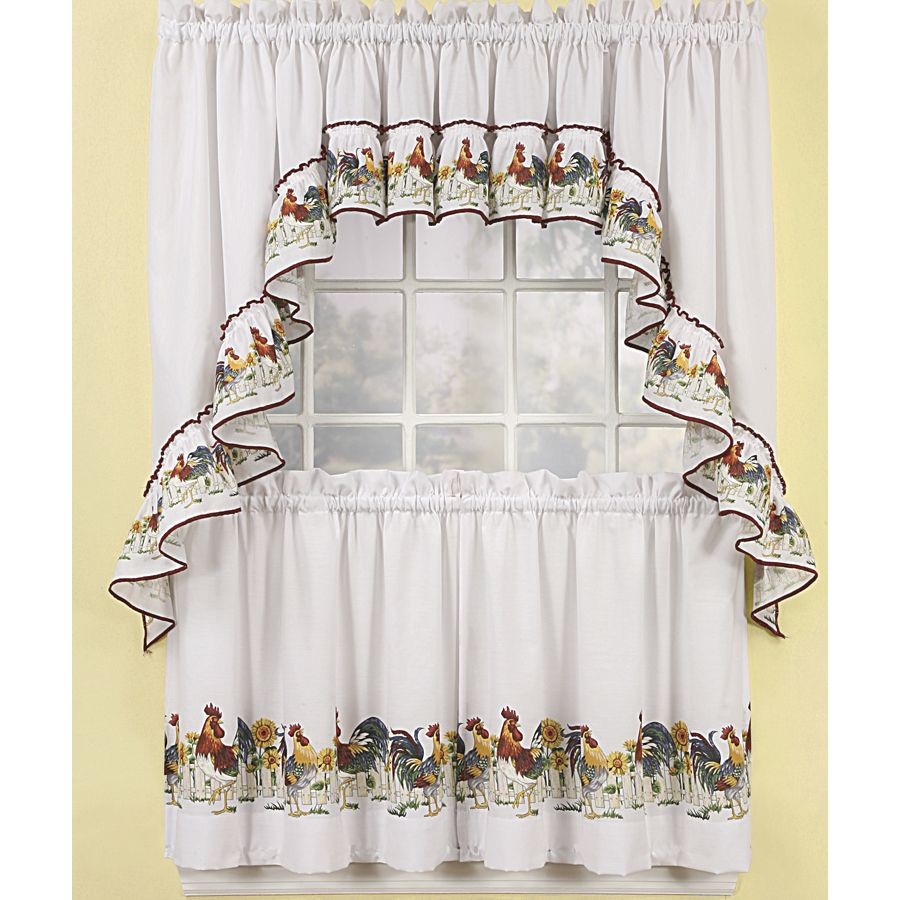 Rooster Kitchen Curtains Curtain Draperycom