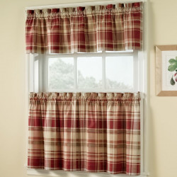 Vail Plaid Kitchen Curtains 
