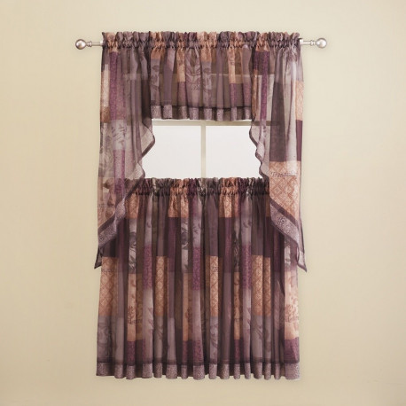 Eden Plum Kitchen Curtains 