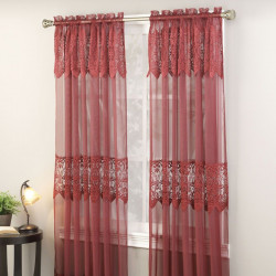 Carie Sheer Panel With Attached Valance 