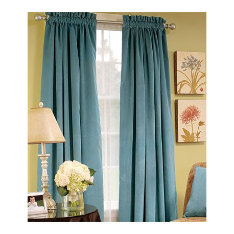 Hyde Park Lined Velvet Rod Pocket Curtains