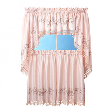 Bella Blush Kitchen Curtains 